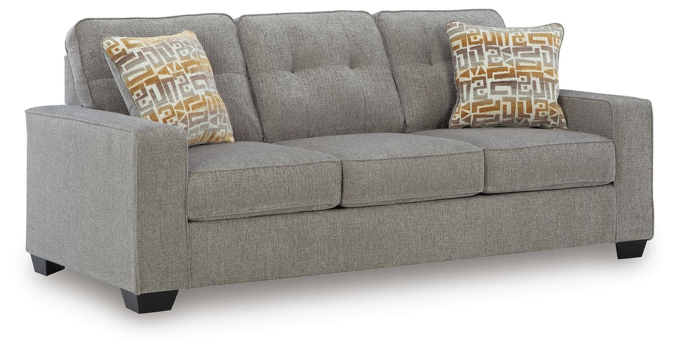 Ashley Furniture Larimer living room set featuring a sofa and loveseat with plush cushions and contemporary design.
