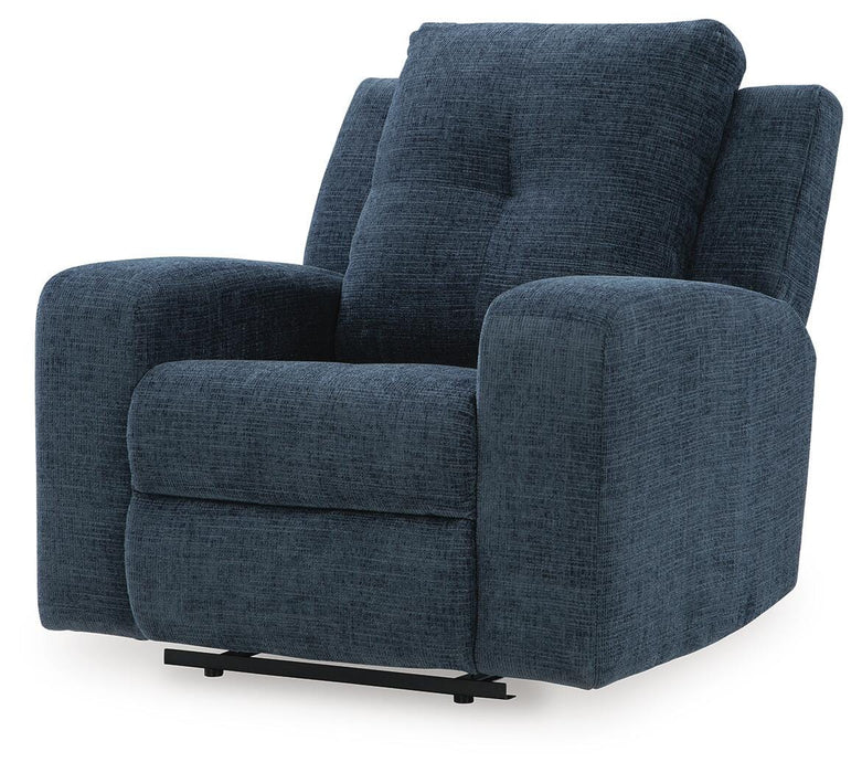 Ashley Furniture Danum recliner in a closed position, featuring plush upholstery and a comfortable, modern design.