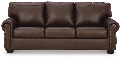 Ashley Furniture Colleton sofa with plush cushions and neutral fabric, shown head-on with a modern design and comfortable seating.