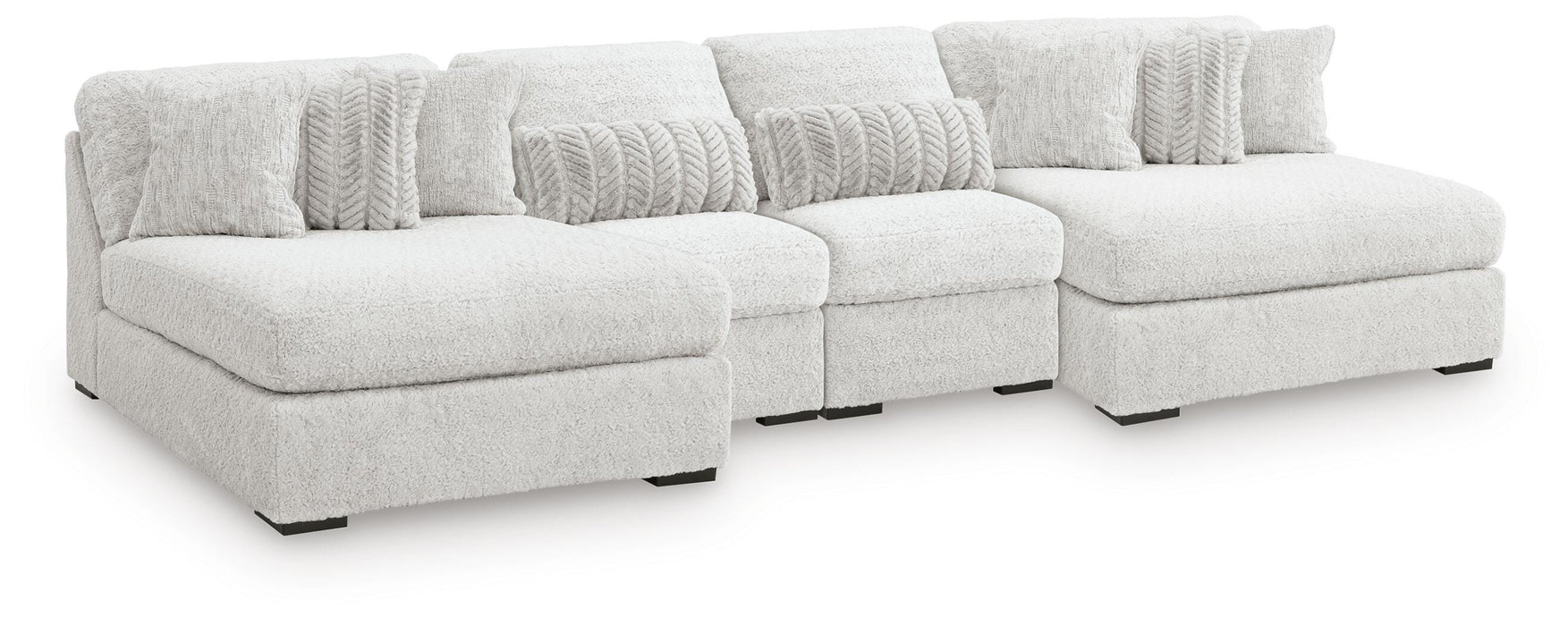 Ashley Furniture cuddle plush sectional with chaise, featuring soft fabric upholstery and a cozy seating arrangement.