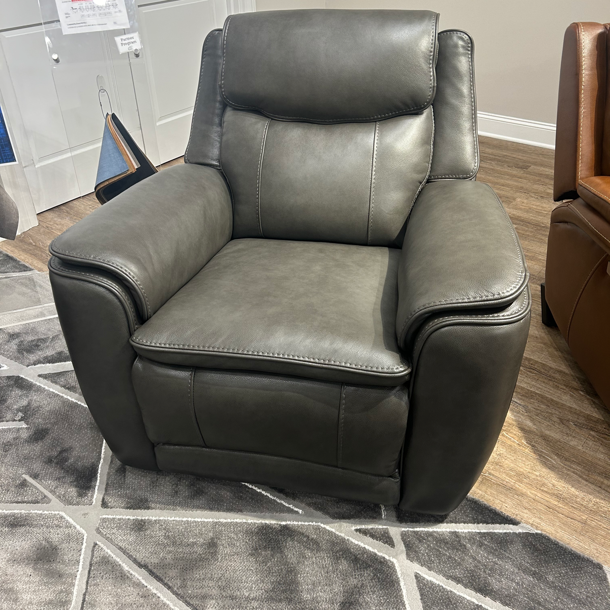 leather power recliner swivel recliners at costco