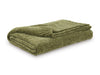 Ashley Furniture Anawood throw blanket with a cozy, textured fabric in a warm, neutral color, perfect for home decor and comfort.