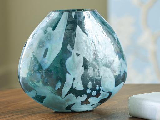 Ashley Furniture Cartshaw Vase, decorative ceramic vase with a textured finish, shown in a close-up view.