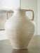 Ashley Furniture Justy Vase, decorative ceramic vase with a modern design, featuring a sleek finish and neutral color.