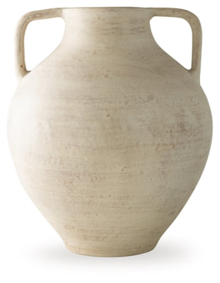 Ashley Furniture Justy Vase, decorative ceramic vase with a sleek design, displayed on a neutral background.
