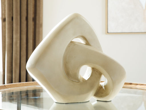 Ashley Furniture Feebs sculpture, modern decorative sculpture featuring abstract design and textured finish.
