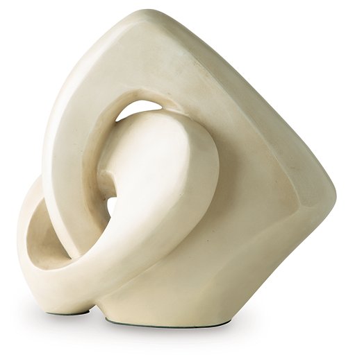 Ashley Furniture Feebs sculpture, modern decorative art piece with abstract design, shown on a neutral background.