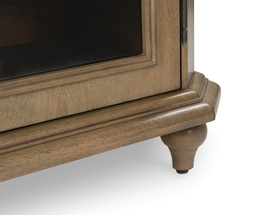 Ashley Furniture Barlomore accent cabinet with wooden finish and elegant design, showcasing detailed craftsmanship.