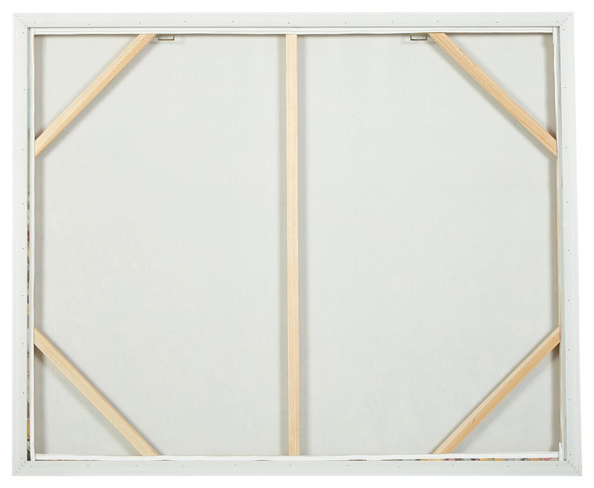 Ashley Furniture Pryorley wall art featuring abstract design with neutral tones, perfect for modern interior decor.