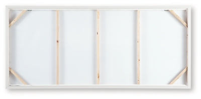 Ashley Furniture Edendale Wall Art featuring a modern abstract design in neutral tones for stylish home decor.