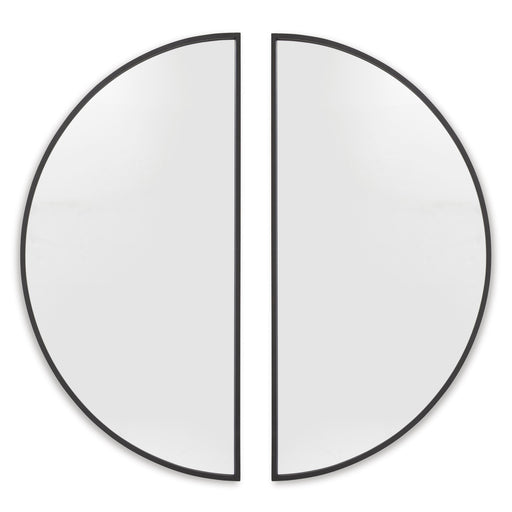 Set of Ashley Furniture Denlow Wall Mirrors featuring sleek, rectangular designs perfect for modern interior decor.