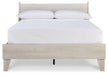 Ashley Furniture Socalle Panel Bed with a sleek wood finish, featuring a modern headboard and sturdy frame.