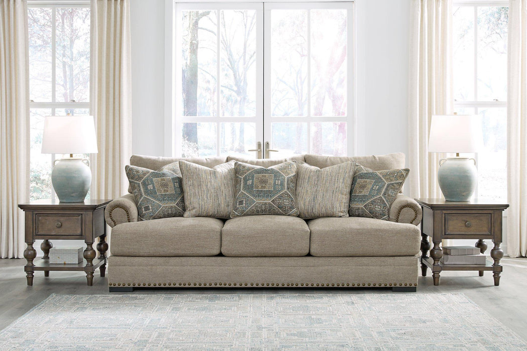 Ashley Furniture Galemore sofa with plush upholstery and modern design, shown in a cozy living room setting.