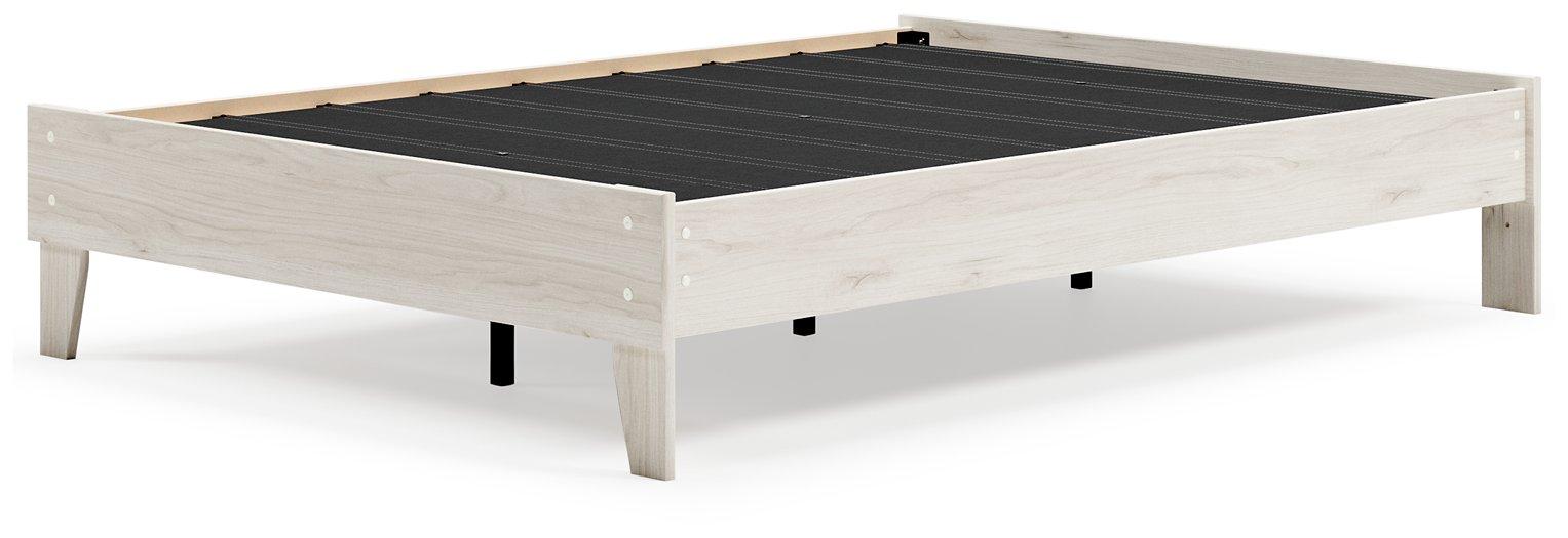 Ashley Furniture Socalle Panel Bed in warm wood finish with a classic headboard and sturdy frame, ideal for a cozy bedroom.