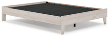Ashley Furniture Socalle Panel Bed with a sleek wooden frame and headboard, showcasing a modern bedroom design.