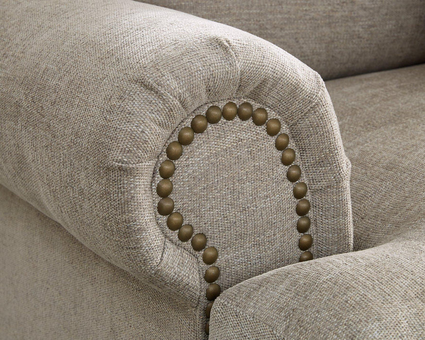 Ashley Furniture Galemore sofa featuring plush cushions, neutral fabric, and a modern design for stylish living room decor.