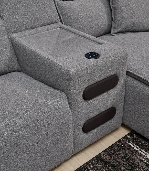 Modmax II Power Reclining Sectional with Audio Consoles