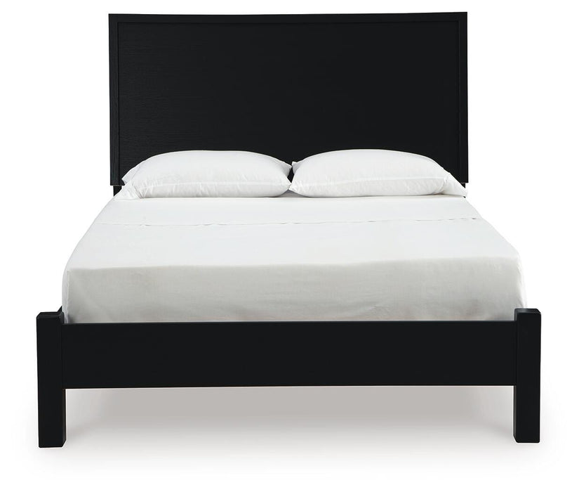 Ashley Furniture Danziar Bed headboard with dark wood finish, showcasing a stylish and sturdy bedroom furniture piece.