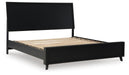 Ashley Furniture Danziar Bed with a modern frame and neutral upholstery, shown with a sleek headboard and stylish design.