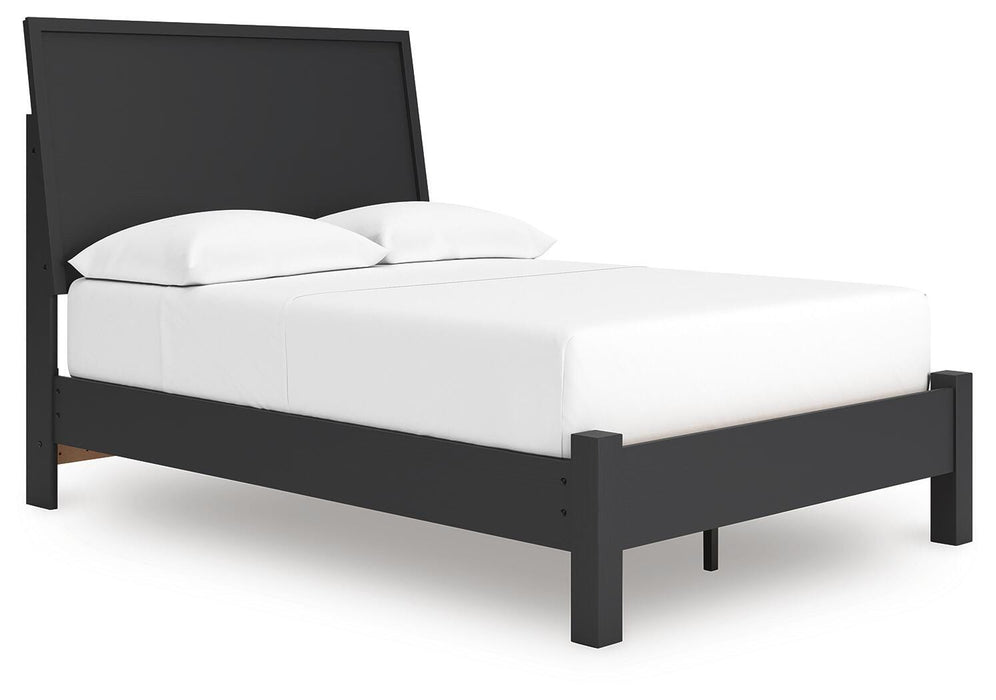 Ashley Furniture Danziar Bed in a stylish angle view, showcasing the bed's frame and elegant design details.