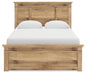 Ashley Furniture Makidern Bed with a close-up view of the headboard in a modern bedroom setting