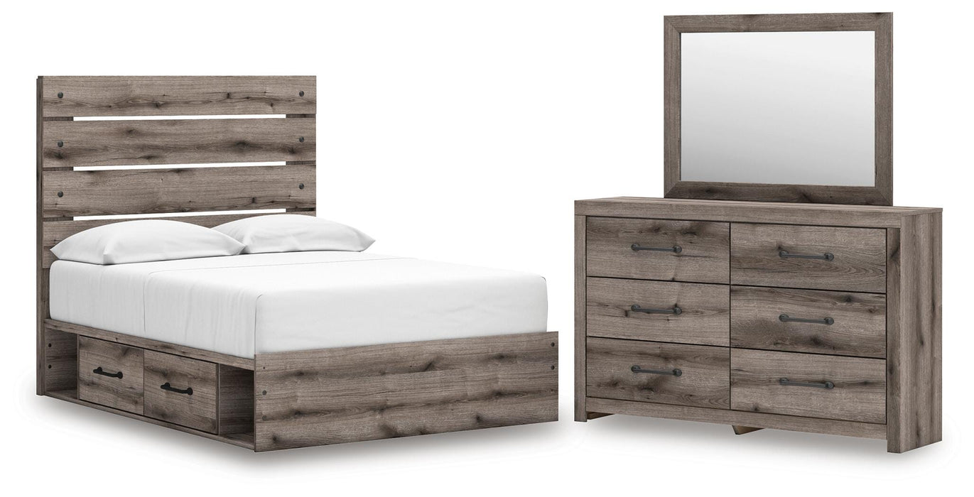 Graystorm bedroom set by Ashley Furniture featuring a modern bed frame, matching nightstands, and coordinated bedroom furniture.