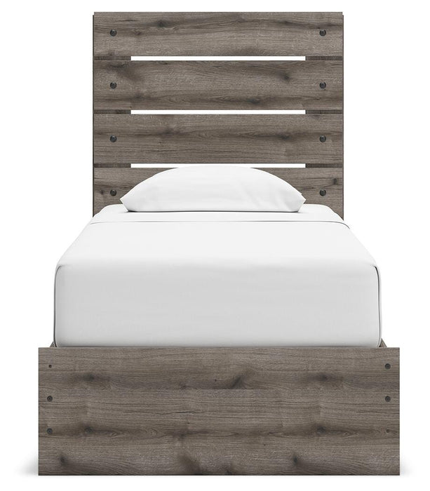 Graystorm bedroom set by Ashley Furniture featuring a modern bed frame, matching nightstands, and coordinated bedroom decor.
