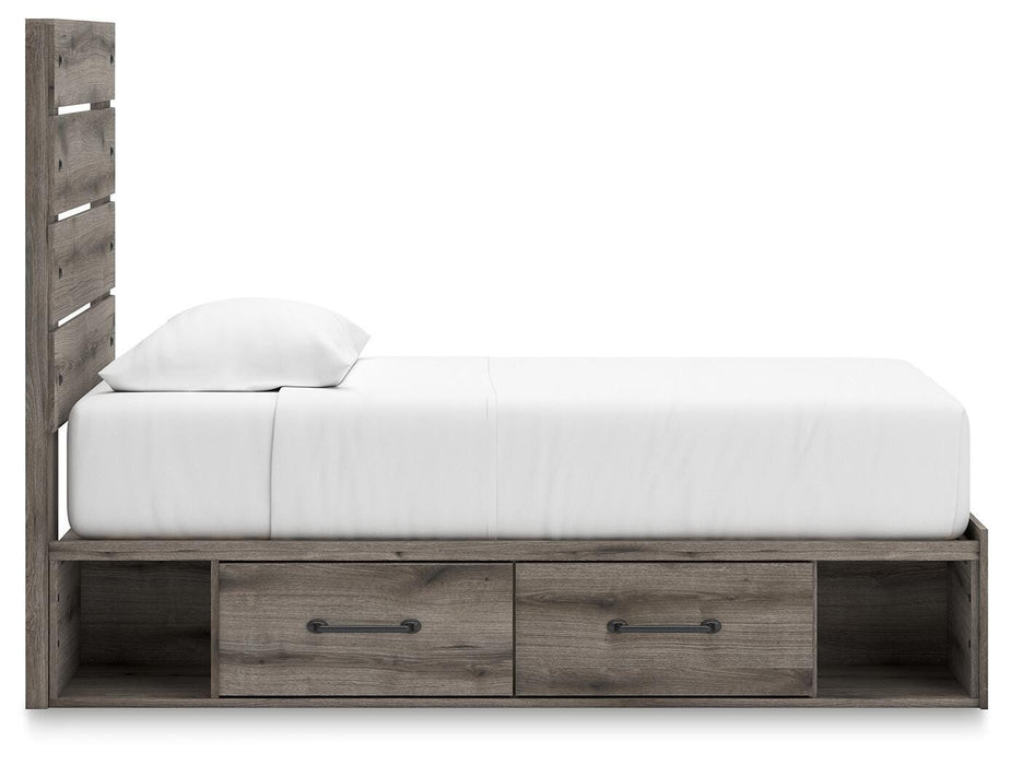 Graystorm bedroom set by Ashley Furniture featuring a modern bed frame, matching nightstands, and coordinated bedroom furniture.
