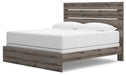 Graystorm bedroom set by Ashley Furniture, featuring a bed, dresser, and nightstands in a modern gray finish.