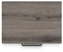 Graystorm bedroom set by Ashley Furniture, featuring a bed, nightstands, and dresser in a modern gray finish.