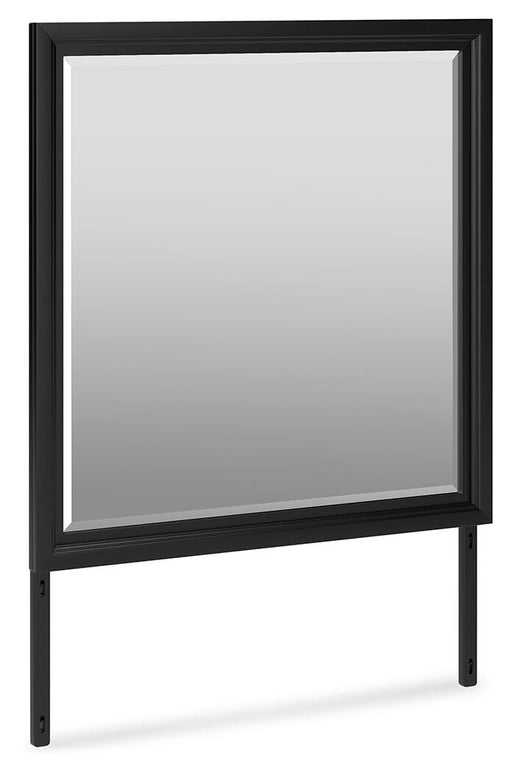 Ashley Furniture Lanolee bedroom mirror with a sleek, angled design, showcasing its modern style and reflective glass surface.