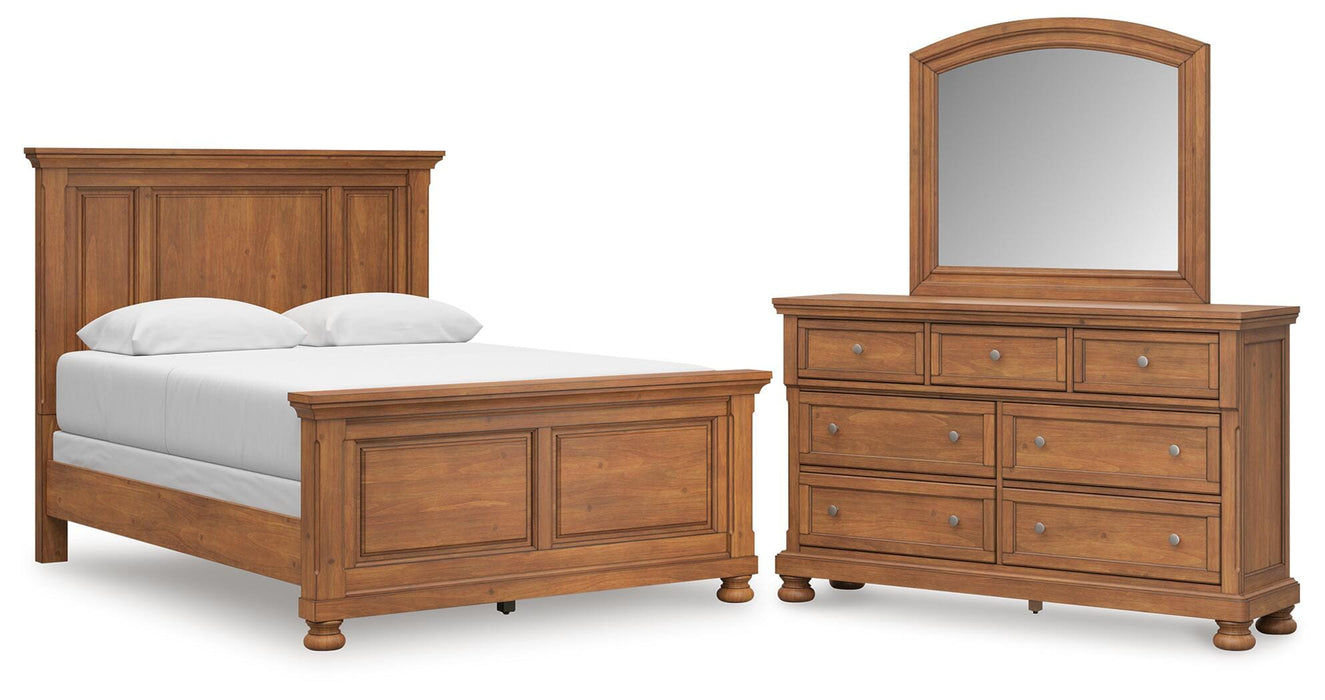 Ashley Furniture Feddinger bedroom set featuring a stylish bed frame, matching nightstands, and coordinated bedroom furniture.