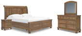 Ashley Furniture Feddinger Bedroom Set with bed frame and matching furniture pieces in a modern bedroom setting