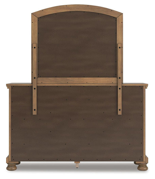 Ashley Furniture Feddinger bedroom set featuring a bed, dresser, and nightstands in a contemporary style.