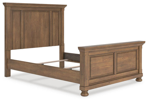 Ashley Furniture Feddinger Bed with a sleek, modern design featuring a sturdy wooden frame and a warm, natural finish.