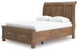 Ashley Furniture Feddinger bedroom set featuring a bed with a upholstered headboard, matching nightstands, and a cozy, elegant bedroom design
