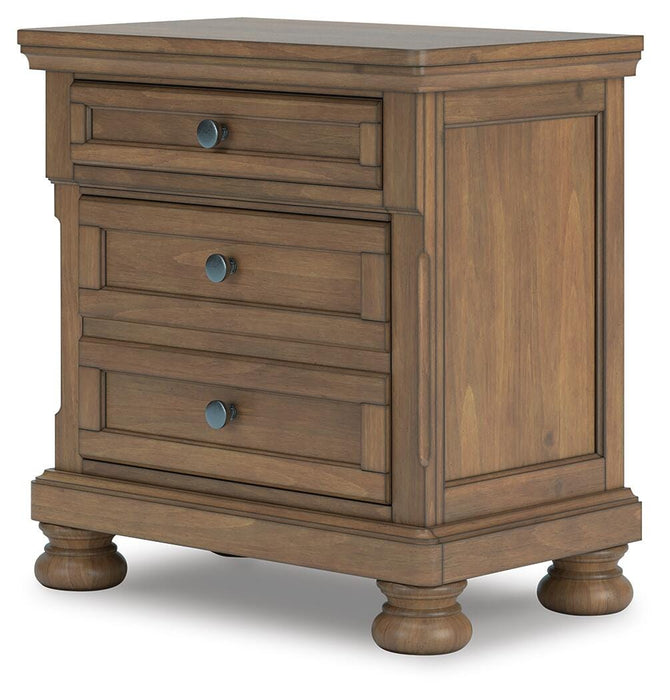 Ashley Furniture Feddinger bedroom set with a bed, nightstands, and dresser in a modern bedroom design.