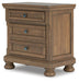Ashley Furniture Feddinger bedroom set with a bed, nightstands, and dresser in a modern bedroom design.