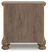 Ashley Furniture Feddinger bedroom set showing a stylish bed frame with matching nightstands and a cozy, modern bedroom design.