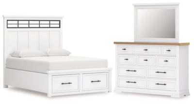 Ashley Furniture Ashbryn bedroom set with a bed, dresser, and nightstands in a modern bedroom scene.