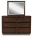 Ashley Furniture Dilenno bedroom set featuring a bed with a headboard and matching nightstands, in a modern bedroom setting.