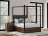 Ashley Furniture Dilenno bedroom set with a modern bed frame, matching nightstands, and dresser in a stylish bedroom setup.
