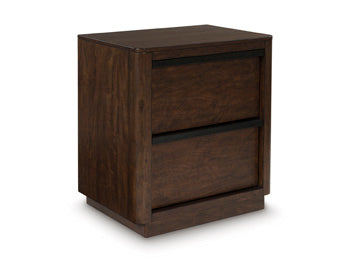 Ashley Furniture Dilenno bedroom set with a stylish bed frame, matching nightstands, and coordinating bedroom furniture.