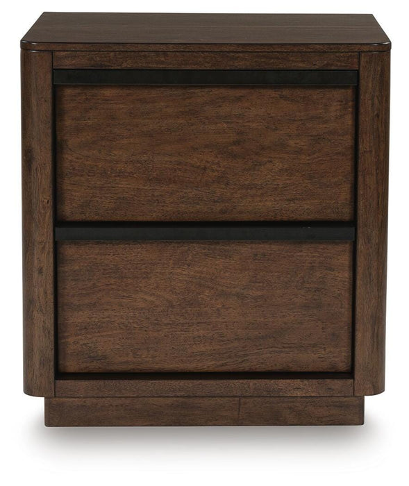 Ashley Furniture Dilenno bedroom set featuring a stylish headboard and coordinated bedroom furniture in a modern design.