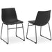 Ashley Furniture Centiar dining chair with plush upholstered seat and wooden legs, shown in a warm brown finish.