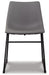 Ashley Furniture Centiar dining chair with upholstered seat and wooden legs, shown from a head-on view.