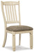 Ashley Furniture Bolanburg dining room set with a rectangular table and six matching chairs in a modern wood finish.