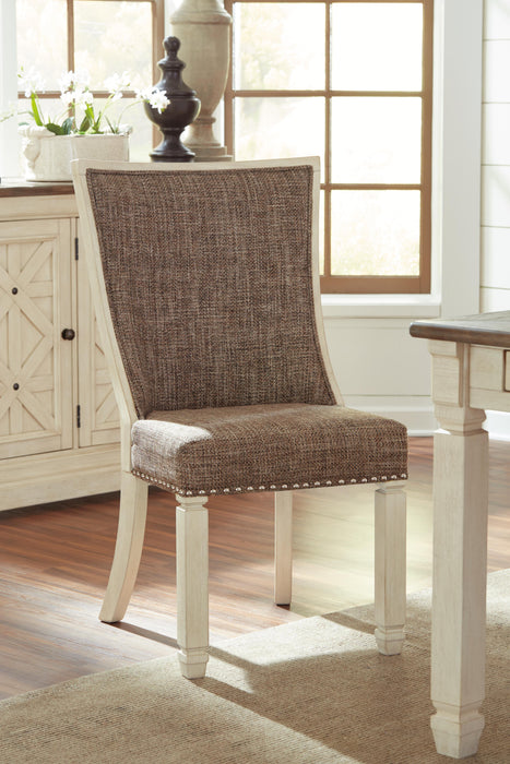 Ashley Furniture Bolanburg dining room set with a table and matching chairs, modern wood finish, and contemporary design.