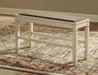 Ashley Furniture Bolanburg dining room set with a wooden table and matching chairs, ideal for a modern dining space.