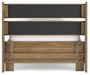 Ashley Furniture Deanlow Bed with dark wood finish, showcasing a sturdy frame and stylish headboard design.